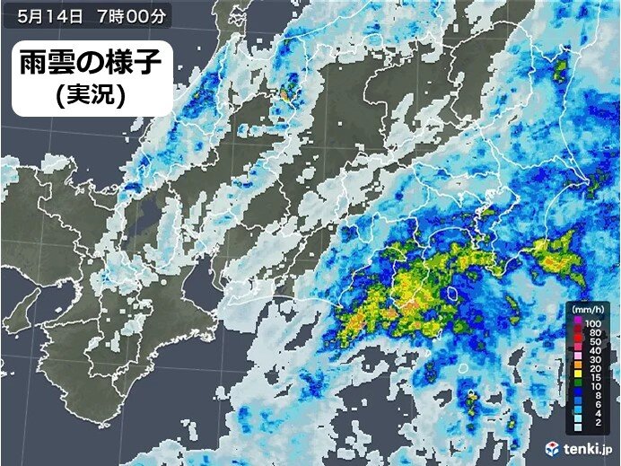 東海　静岡県を中心に激しい雨　大雨による土砂災害に警戒