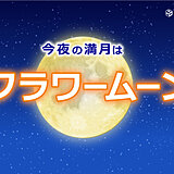 きょうは満月「フラワームーン」　見える所は?