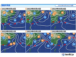 沖縄は20日(金)以降は雨量が多くなる　6月に入ると早々に本州も梅雨入りの可能性