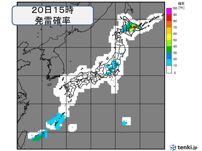 20日　沖縄は梅雨前線の影響で大雨の恐れ　九州・関東・北海道も雨が降ることも_画像