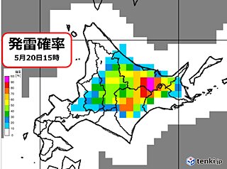 北海道の広い範囲「雷注意報」 発雷確率90パーセント以上の所も 落雷や突風に注意