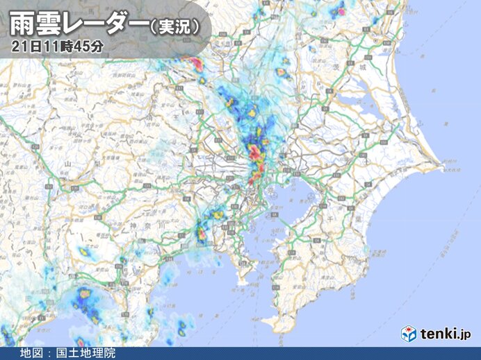 東京都心　1時間に20ミリ以上の土砂降りの雨　いったん雨が止んでも油断禁物