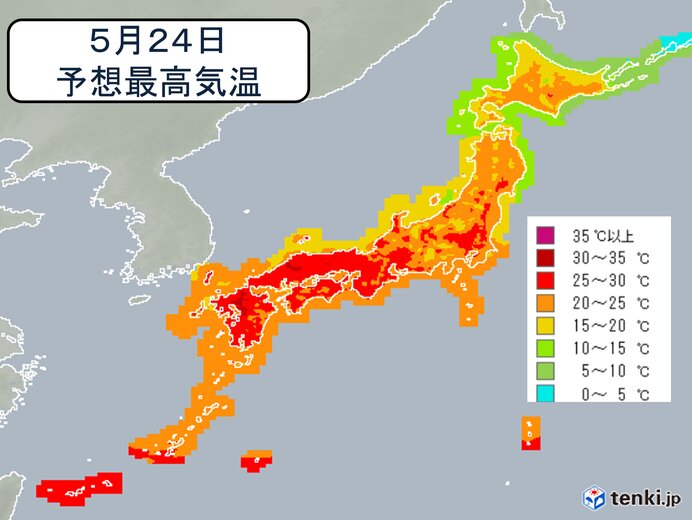 週間天気 火曜は晴れて真夏日も 木 金曜は大雷雨の恐れ 広く梅雨入りは6月上旬か Tenki Jp Goo ニュース