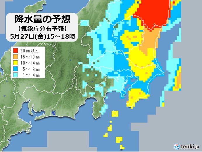 関東 あす27日 金 朝の通勤 通学の時間 局地的に激しい雨や落雷 突風に注意 気象予報士 久保 智子 22年05月26日 日本気象協会 Tenki Jp