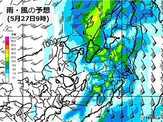 関東　あす27日(金)　朝の通勤・通学の時間　局地的に激しい雨や落雷、突風に注意