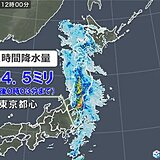 都心でも「激しい雨」を観測　関東・東北では大雨警報も　土砂災害などに警戒・注意を