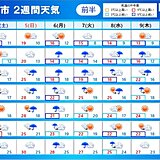 2週間天気　九州から関東　6日を中心に大雨のおそれ　暑さ一転　来週は低温傾向