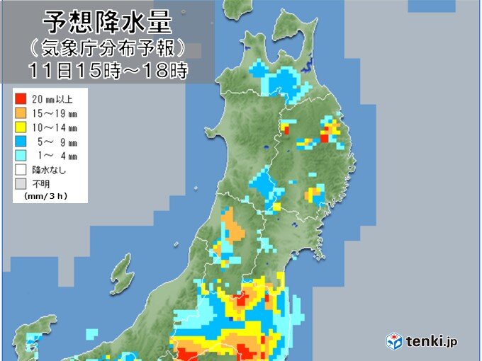 北陸や東北、北海道は午後は急な雨に注意