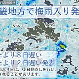 関西　きょう6月14日　梅雨入り発表　本格的な雨の季節に
