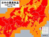 関東甲信　明日16日　最高気温は今日より10℃くらい高くなる　熱中症に警戒