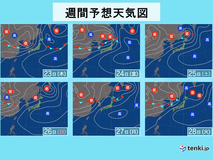 明後日23日(木)以降　太平洋高気圧強まる　まるで梅雨明けのよう