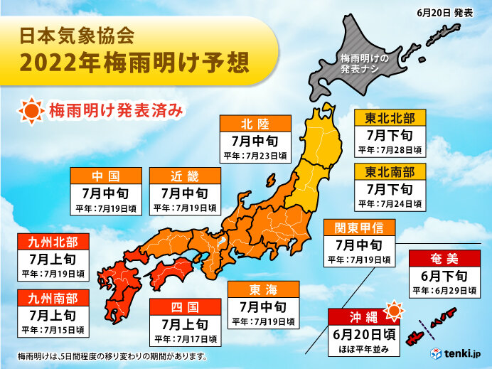 7月　梅雨明け早く猛暑に
