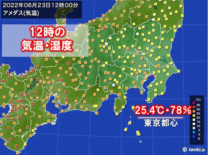 関東　23日は不快な暑さ　週末から暑さレベルアップ　体温並みの所も　熱中症に警戒