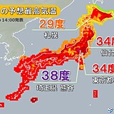 25日　関東は38℃の酷暑予想で危険な暑さ　札幌も真夏日一歩手前　熱中症に警戒を