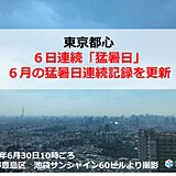 東京都心は「6日連続の猛暑日」に　6月の連続最長記録更新　熱中症予防のポイントは