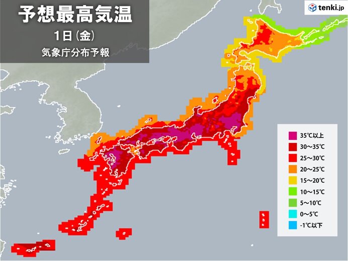 1日も40℃の酷暑か　異例の暑さの出口は?　来週は熱帯低気圧の影響で大雨の恐れ