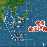 熱帯低気圧　今後「台風」に発達　あす2日～3日　沖縄に接近するおそれ