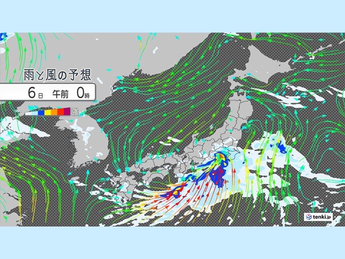 元台風4号の影響続く　西～東日本の太平洋側は大雨に警戒　関東は今夜から雨強まる