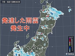 北海道、東北、北陸でゲリラ豪雨　今夜にかけて土砂災害に警戒