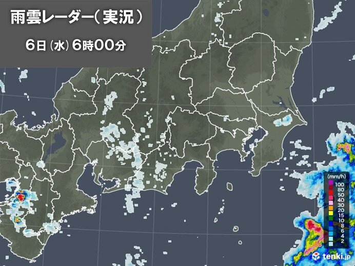 関東　昨日の予想より活発な雨雲は海上だが大気の状態不安定　所々で雷雨や激しい雨に