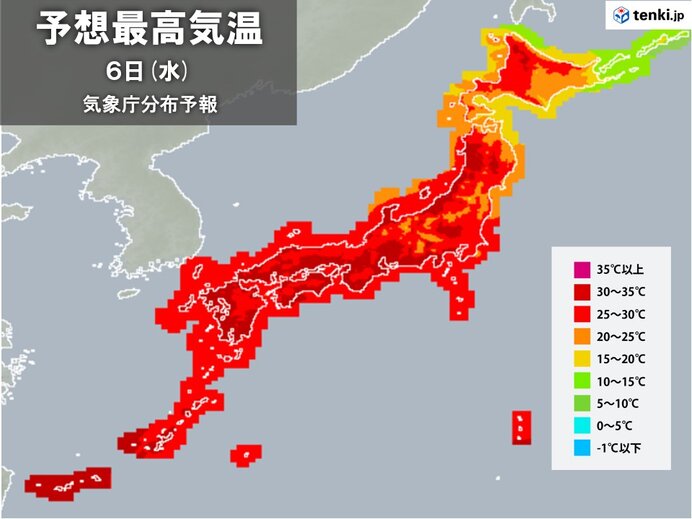 平年を上回る暑さ