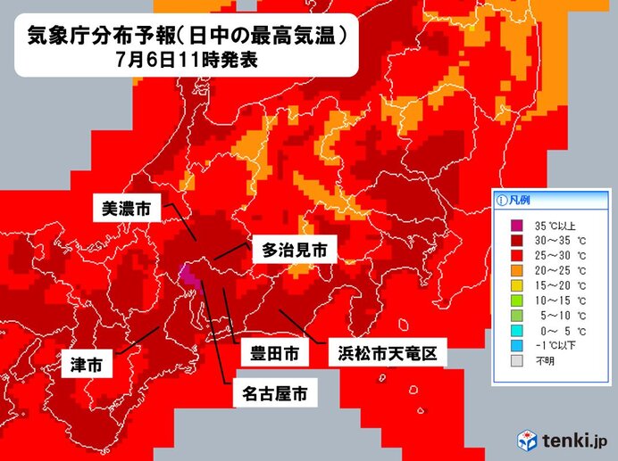 三重県に熱中症警戒アラート　愛知県や岐阜県も危険な暑さ