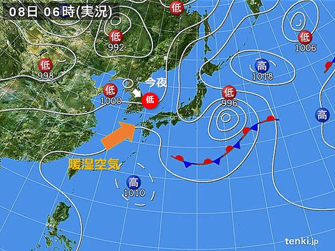 大気不安定　発達した雨雲発生しやすい