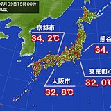 きょうも全国の約半数で真夏日　日曜も不快な蒸し暑さに　熱中症に注意を