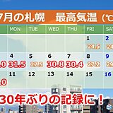 札幌　7月上旬　130年ぶりの高温傾向に