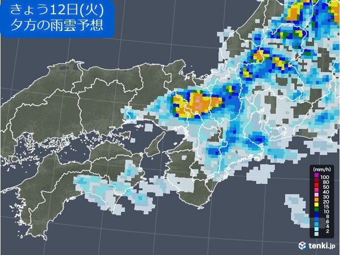 関西　夜にかけて局地的に激しい雷雨の恐れ　大雨による土砂災害などに警戒を
