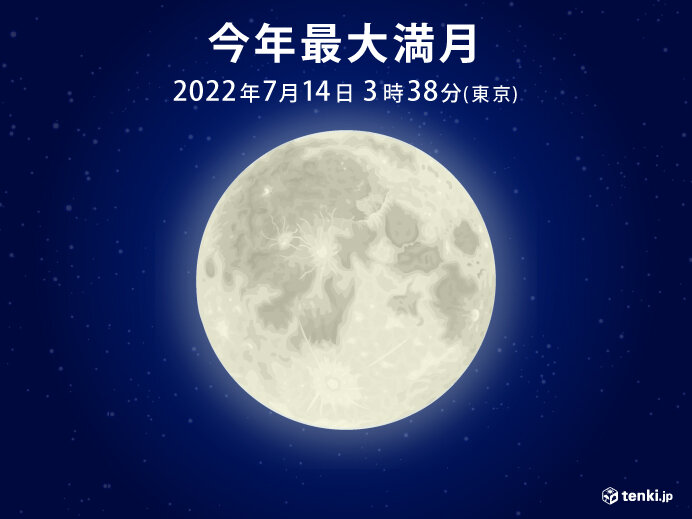 今夜　今年最大の満月「スーパームーン」　沖縄・奄美・九州～東海はみられるチャンス(気象予報士 白石　圭子)