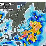 関東甲信　神奈川に活発な雨雲　午後は広く雨や雷雨　滝のような雨の恐れ　大雨に警戒