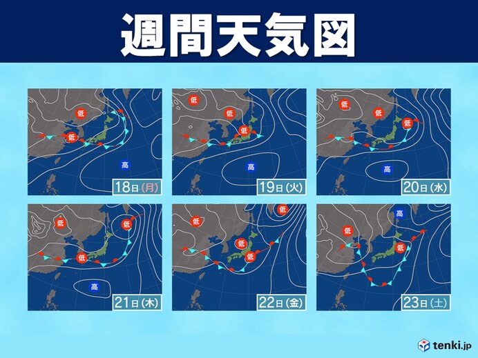 2週間天気　まるで梅雨末期・・・連休明けも大雨の可能性　その後は夏本番へ