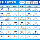 22日にかけて梅雨末期のような大雨　来週は夏空が広がる　2週間天気