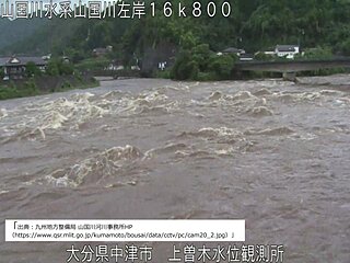 九州　山国川上流部は氾濫のおそれ　線状降水帯発生しやすい状況続く　厳重警戒を