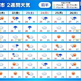 2週間天気　梅雨のような空模様続く　来週は夏空広がる日が多い　8月は台風シーズン