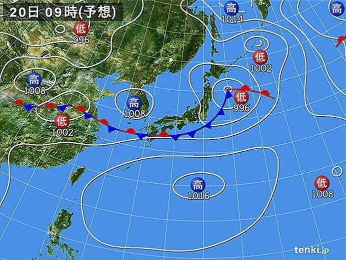 20日の関東　強い日差し　東京都心など予想最高気温35℃前後