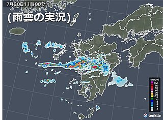 九州　前線北上　21日にかけて局地的な大雨に警戒