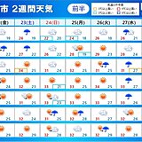 2週間天気　夏空が復活　東北北部も梅雨明け　8月スタート前後は西日本で再び雨か