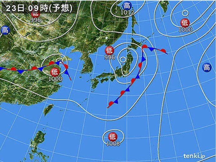 23日(土)～29日(金)　晴れてもにわか雨に注意