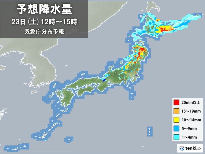 きょう23日　北海道は大雨の恐れ　東北と北陸も激しい雨　道路の冠水や浸水害に警戒