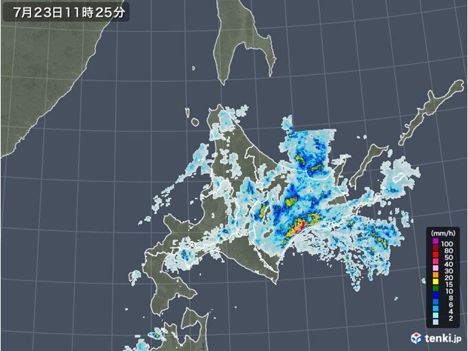 北海道は東部で大雨