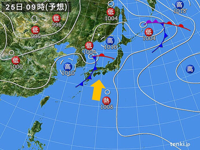 天気は周期変化　熱帯低気圧の影響も