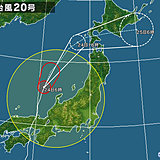 24日　台風は北へ　東と西もスッキリせず