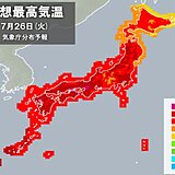 26日　10県に熱中症警戒アラート　大阪は猛暑日予想　不快な蒸し暑さに