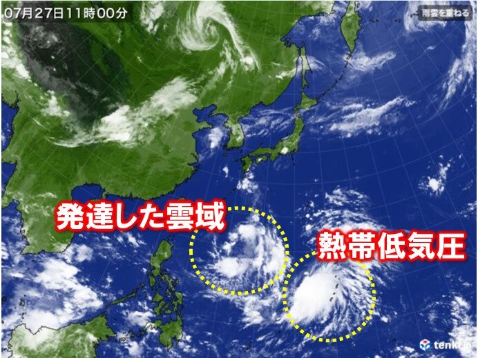 28日(木)～8月3日(水)　台風の動向に注意