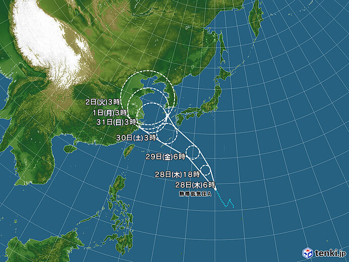 台風5号発生へ　29日夜に奄美に接近か　週末は西日本で大雨の恐れ