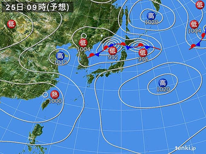 北海道　低気圧と前線による大雨に警戒を!