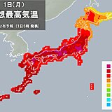 1日の最高気温　全国的に酷暑　体温超えで危険な暑さ　熱中症警戒アラートは今年最多