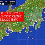 都心　正午前に35度超　22日ぶり猛暑日